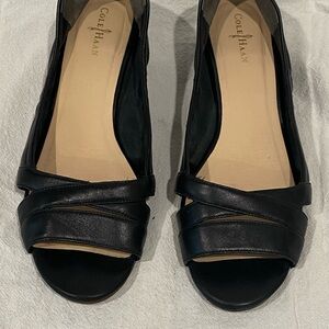 Cole Haan Women's Black Peep Toe Shoes